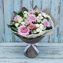 Букет цветов из:  Герберы, Альстромерии и Хризантемы в Черемном