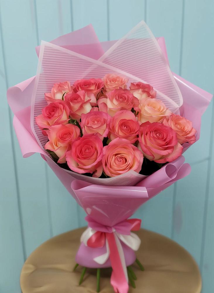 Букет 15 Розовых роз Равель в Черемном