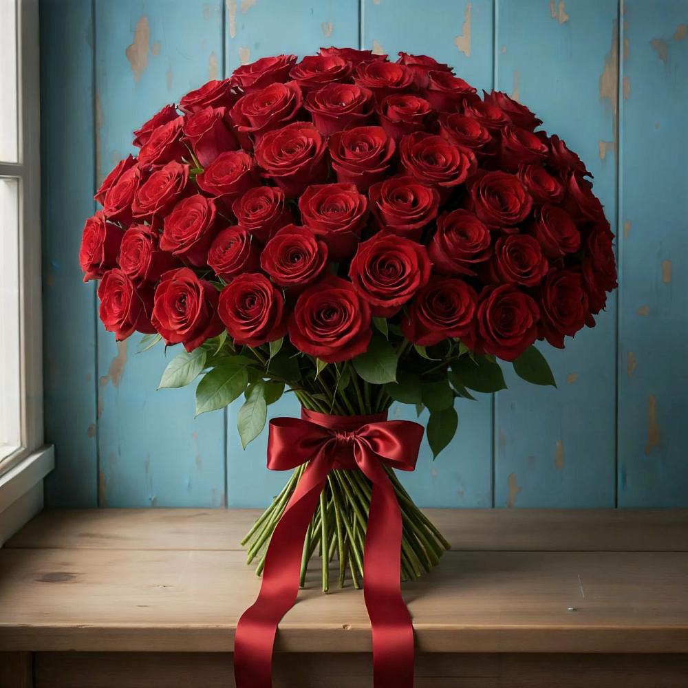 Букет Красные розы Блэк Меджик в Черемном