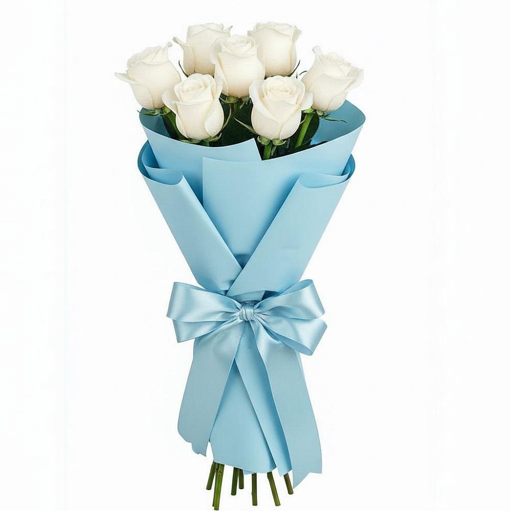 Букет 7 белых роз Проуд в Черемном