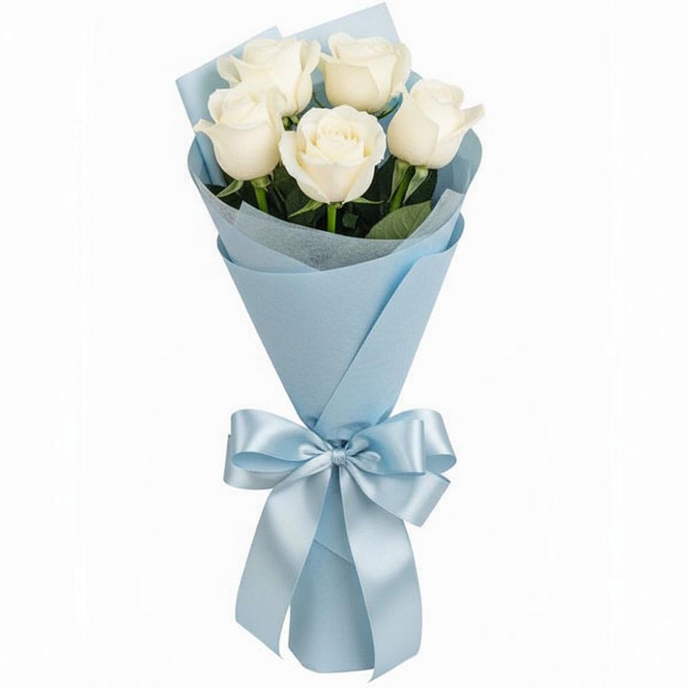Букет 5 Белых роз Проуд в Черемном
