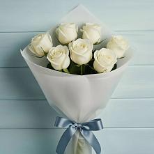 Букет 7 Белых роз Эдлесс Лав в Черемном