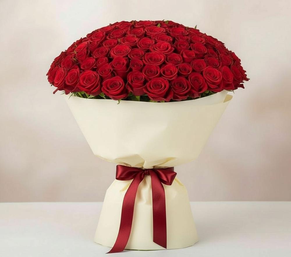 Букет 101 Красная роза Милано в Черемном