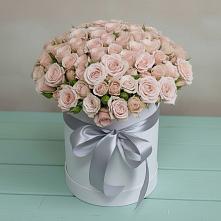 Цветочная композиция из Розы в шляпной коробке в Черемном