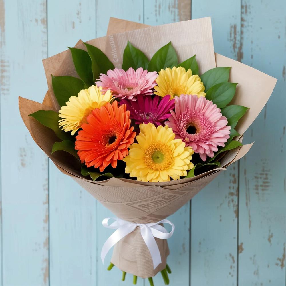 Букет цветов из: Герберы в Черемном