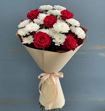 Букет цветов из:  Розы и Хризантемы в Черемном