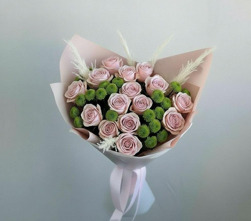 Букет цветов из: Розы и Хризантемы в Черемном