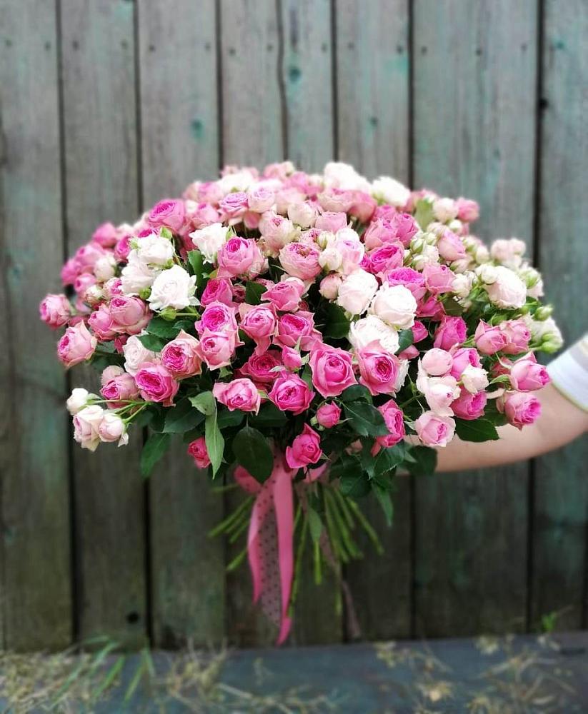 Букет Розовые кустовые розы Натали и Лав Лидия в Черемном