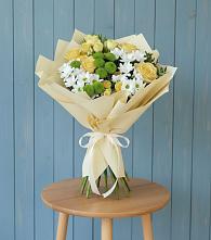 Букет цветов из:  Хризантемы и Розы в Черемном