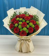 Букет цветов из:  Розы и Хризантемы в Черемном