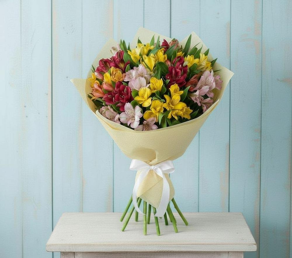 Букет цветов из: Альстромерии в Черемном