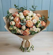Букет цветов из:  Альстромерии и Розы в Черемном
