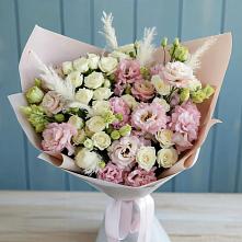 Букет цветов из:  Альстромерии и Розы в Черемном