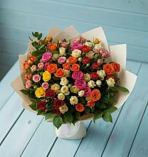 Букет Микс из разноцветных кустовых роз #REPLACE_PRED# Черемном